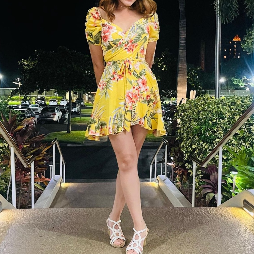Tropical Yellow Sun Dress
